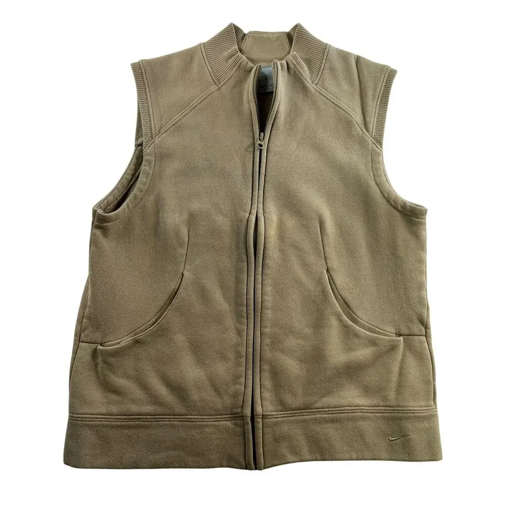 VTG Y2K Nike XS Vest Full Zip Sleeveless Fleece Pockets‎ Outdoor Casual Grunge